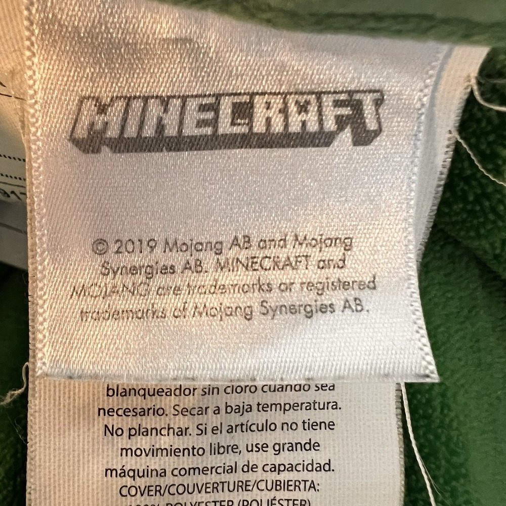 Minecraft 3 lb Weighted Blanket 34x45 Kids Child Size Plush Green Throw - Picture 10 of 11